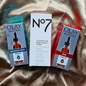 SOLD Skin Care Bundle: Olay Booster and Boots No 7 Total Renewal